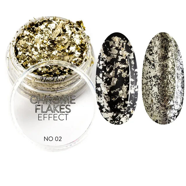 neonail-golden-chrome-flakes-glitzerpuder-chrome-flakes-effekt-in-gold-silber-ku image 1