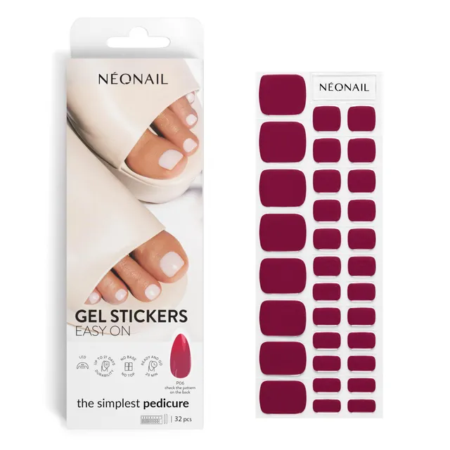 neonail-gel-stickers-easy-on-p06-uv-nagelfolie-zum-aufkleben-20-manik-re-32-pedi image 1