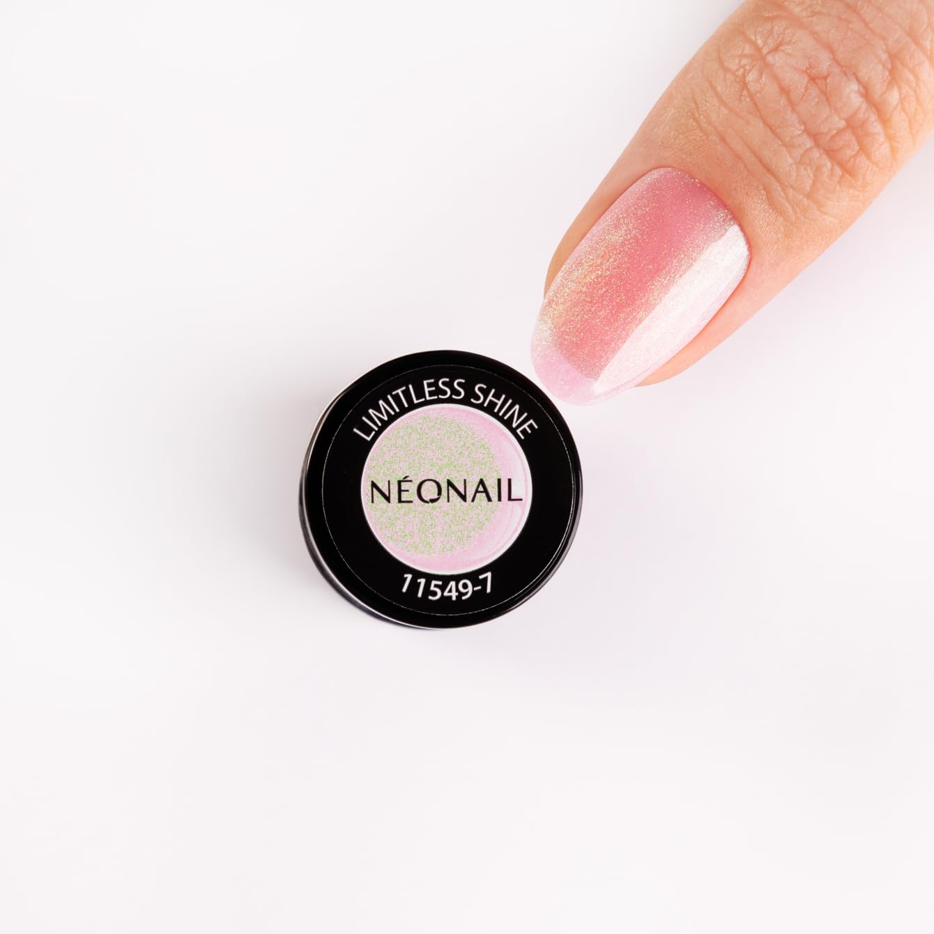 neonail-uv-nagellack-limitless-shine-7-2-ml-perlmuttrosa-mit-glossy-glitzer-fini image 3