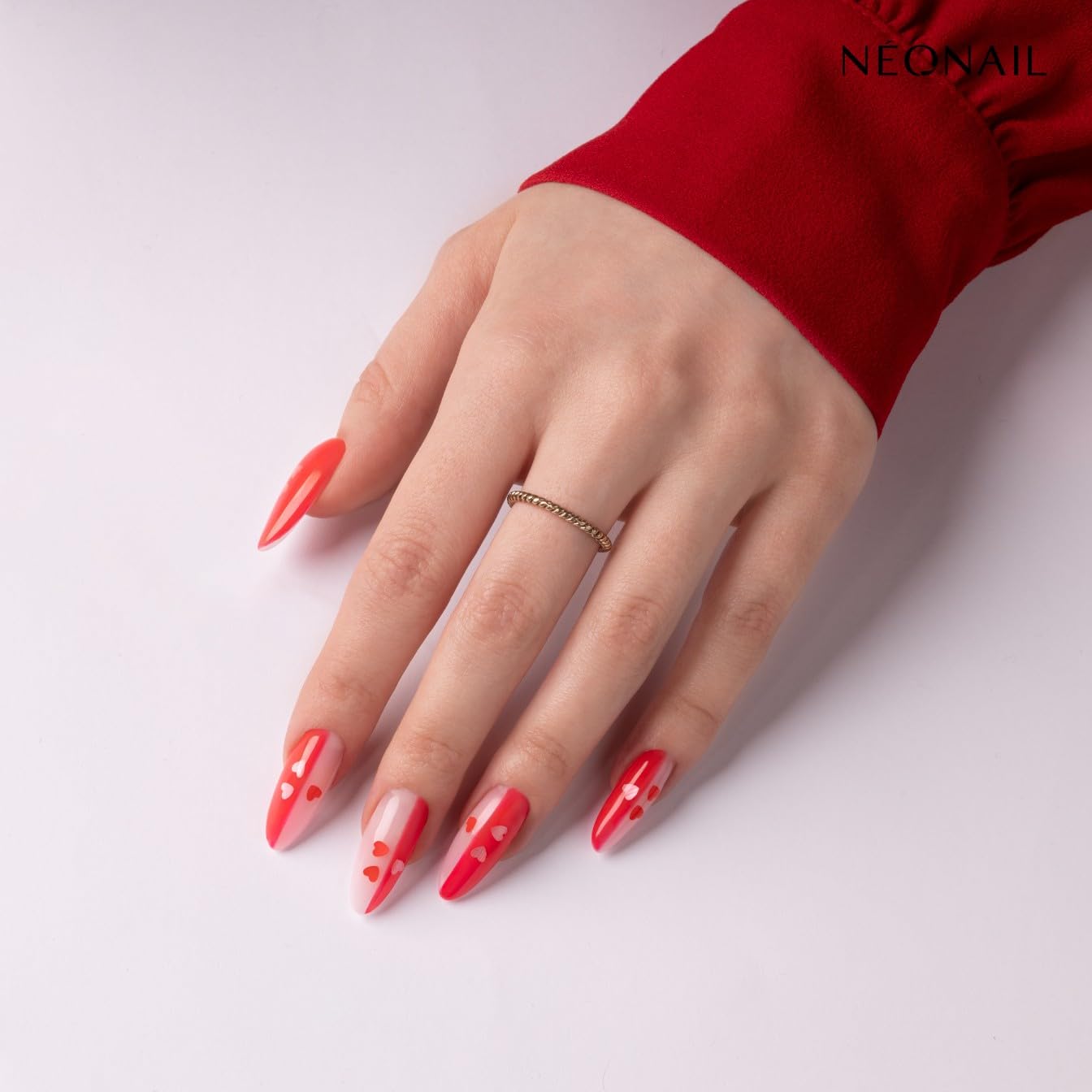 n-onail-uv-nagellack-never-ending-love-7-2-ml-klarer-uv-lack-mit-rosa-roten-herz image 5